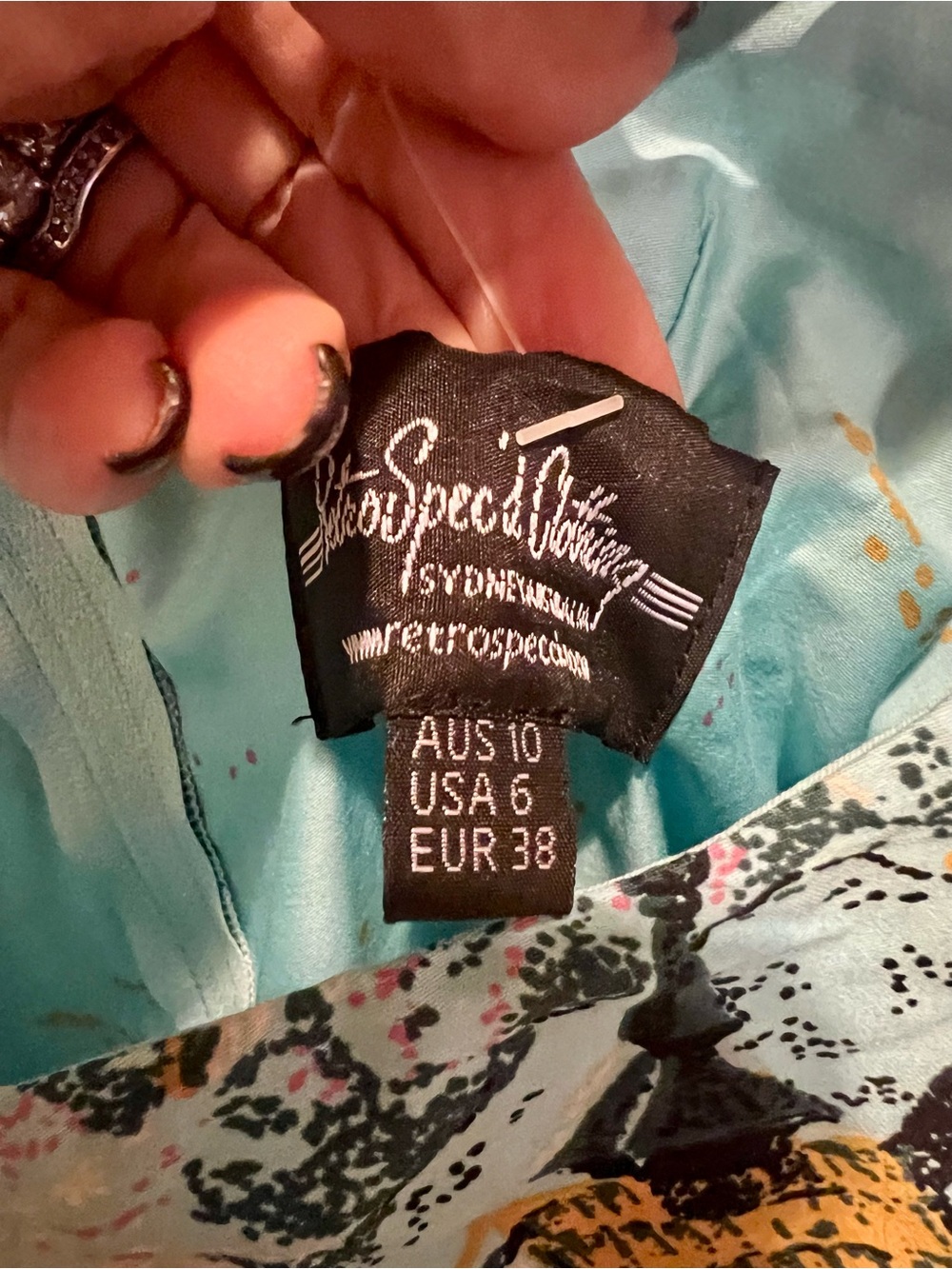 RetroSpec’d Aqua Orient Gigi Dress NWT